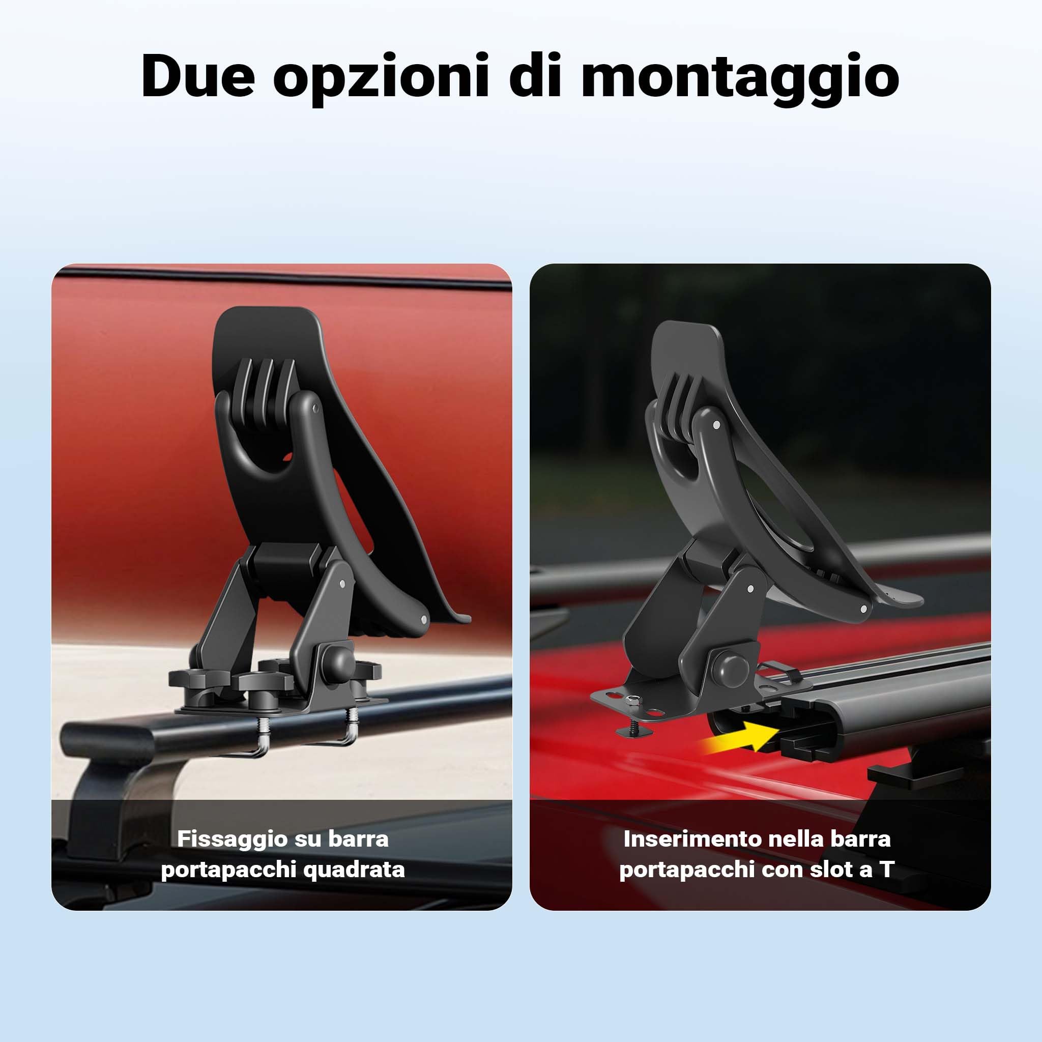 Wiltec Staffe Porta Kayak Canoa per Portapacchi Tetto Auto