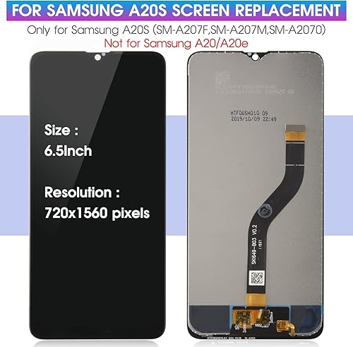 Miniatura 2 de Reemplazo de pantalla para Samsung Galaxy A20S LCD para Samsung A20S LCD para Samsung A20s Digitalizador Reemplazo de pantalla táctil Asamblea pieza