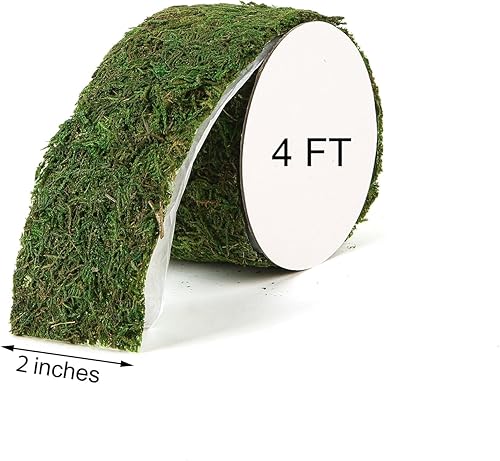 Miniatura 3 de Efavormart - Rollos de cinta de musgo preservado verde de 2 pulgadas de ancho y 4 pies para envolver paquetes de regalo, fabricación de accesorios y