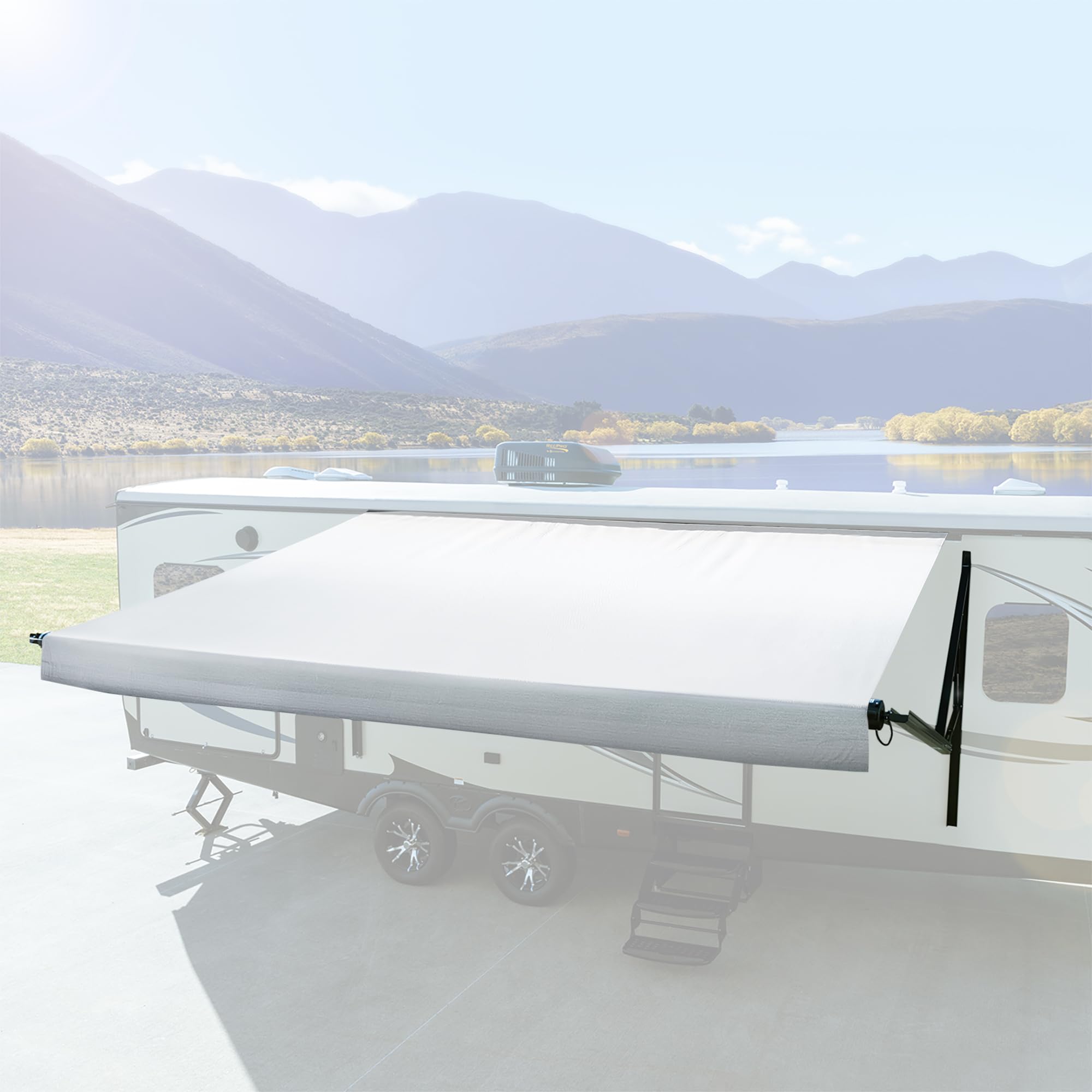 18oz RV Awning Fabric Replacement Premium Grade Vinyl Camper Awning Replacement With