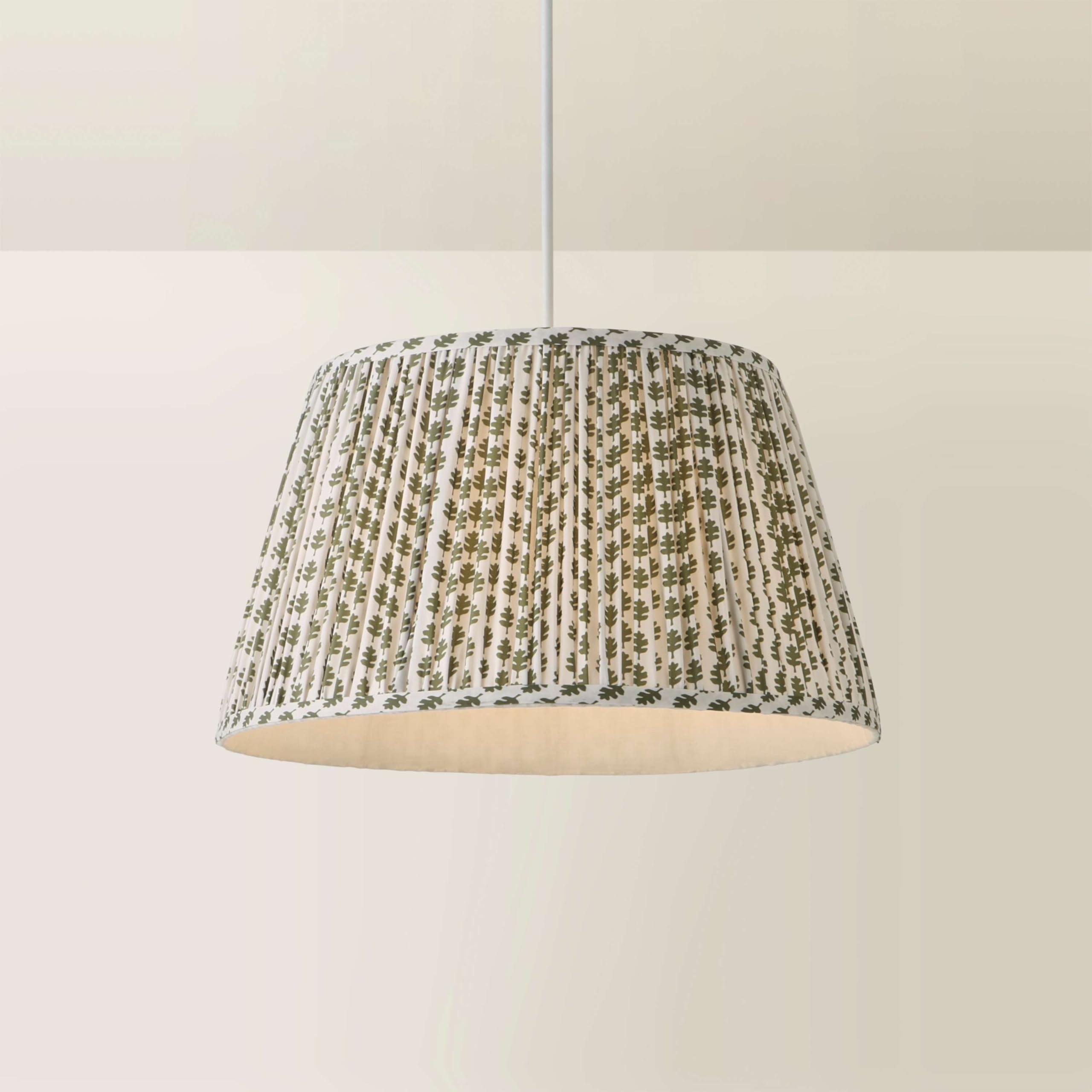 ValueLights | Grange Large Green Floral Pleated Lamp Shade | Shades, Home Décor & Improvement Essential