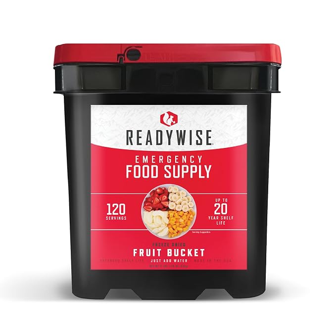 Freeze-dried fruit emergency food bucket