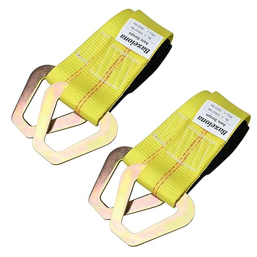 2 correas de amarre de eje de 2 x 36 pulgadas con anillos en D, eslingas de elevación de 3,333 libras, límite de carga de trabajo de 10,000 libras,