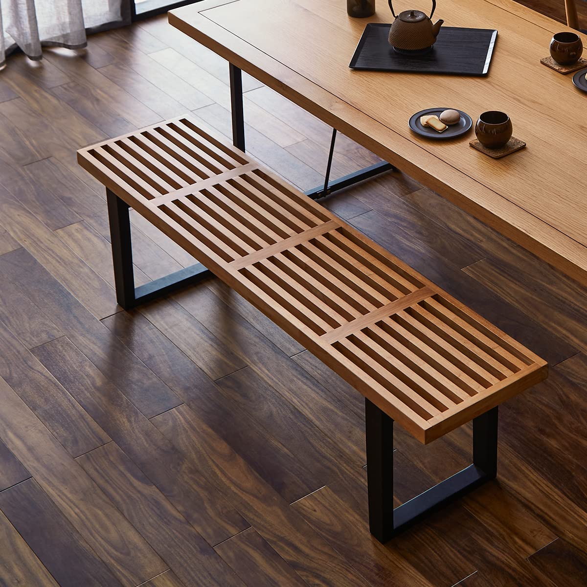 Amazon｜ダイニングベンチ 3人掛け 多目的ベンチ 「 rene 」 幅150cm 
