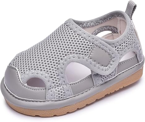 Skeblo Toddler Baby Squeaky Shoes Boys Girls Breathable Mesh Sneakers Flats Sandals Removable Squeakers