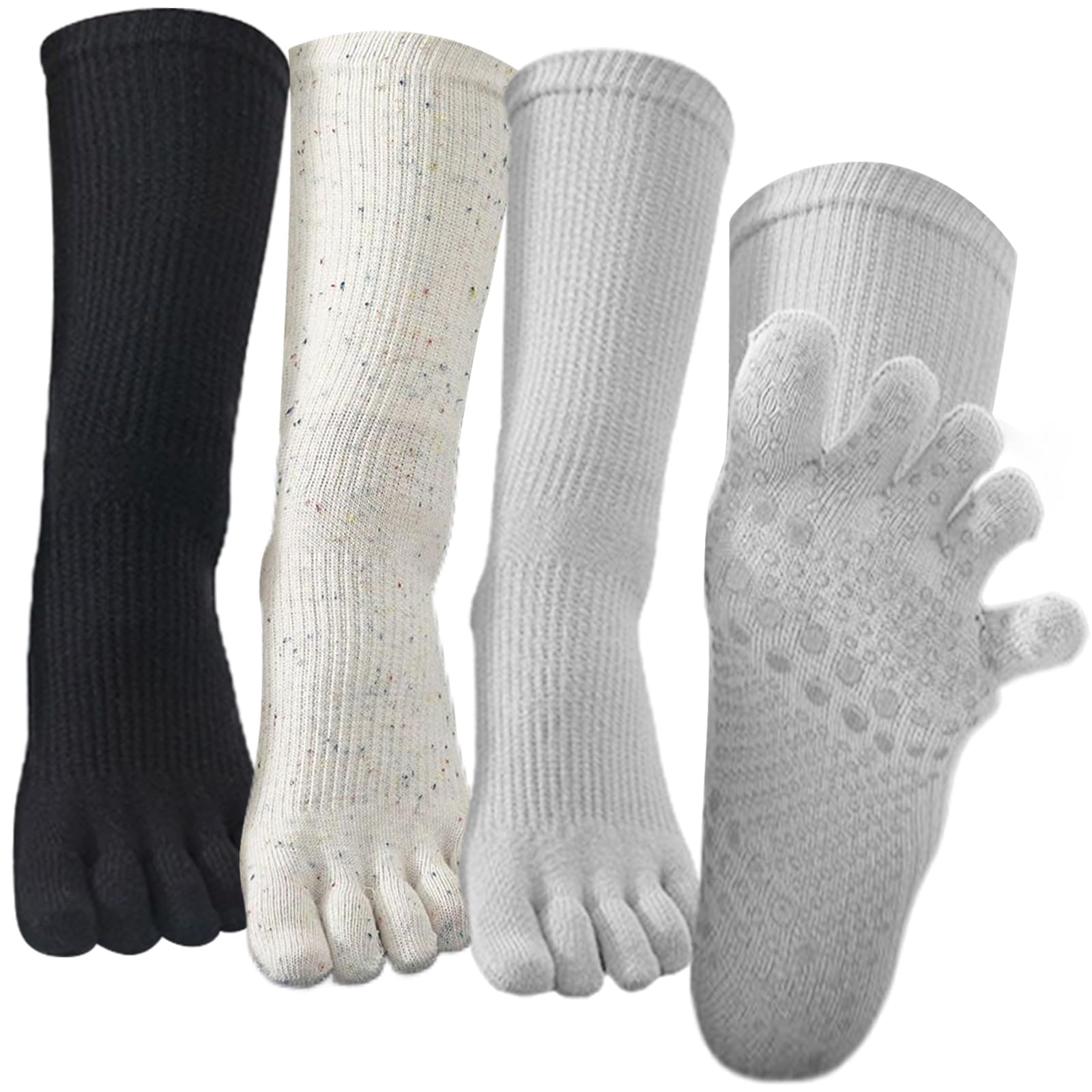 Fluffy Bed Socks, Fuzzy Slipper Cozy Quarter Socks for Women, Polycotton, Star Pattern (6 Pack)