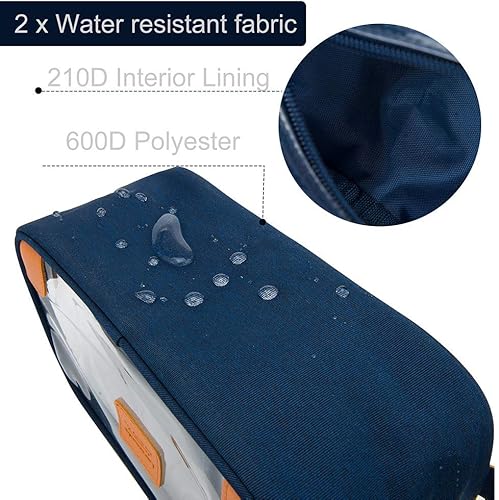 Miniatura 5 de Lermende - Neceser de aseo transparente para hombre, bolsa de aseo de viaje, unisex
