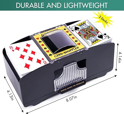 Miniatura 6 de Rareidel Automatic Card Shuffler, Battery Operated Card Dealer Machine, Electric Casino Card Shuffler for UNO, Blackjack, Texas Hold'em, Home Card