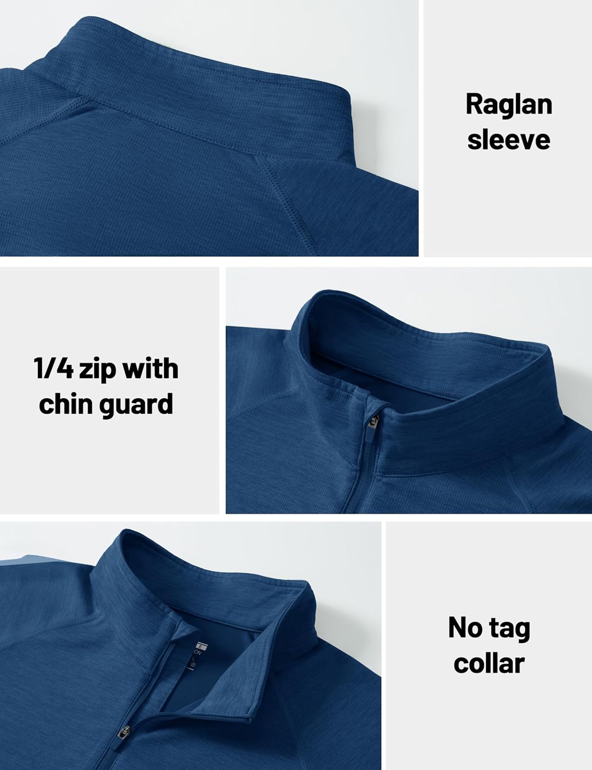 MAGCOMSEN Men's Long Sleeve Shirts Quarter Zip Pullover Athletic Lightweight Sun Shirt Dry Fit for Running Golf Workout - Image 5