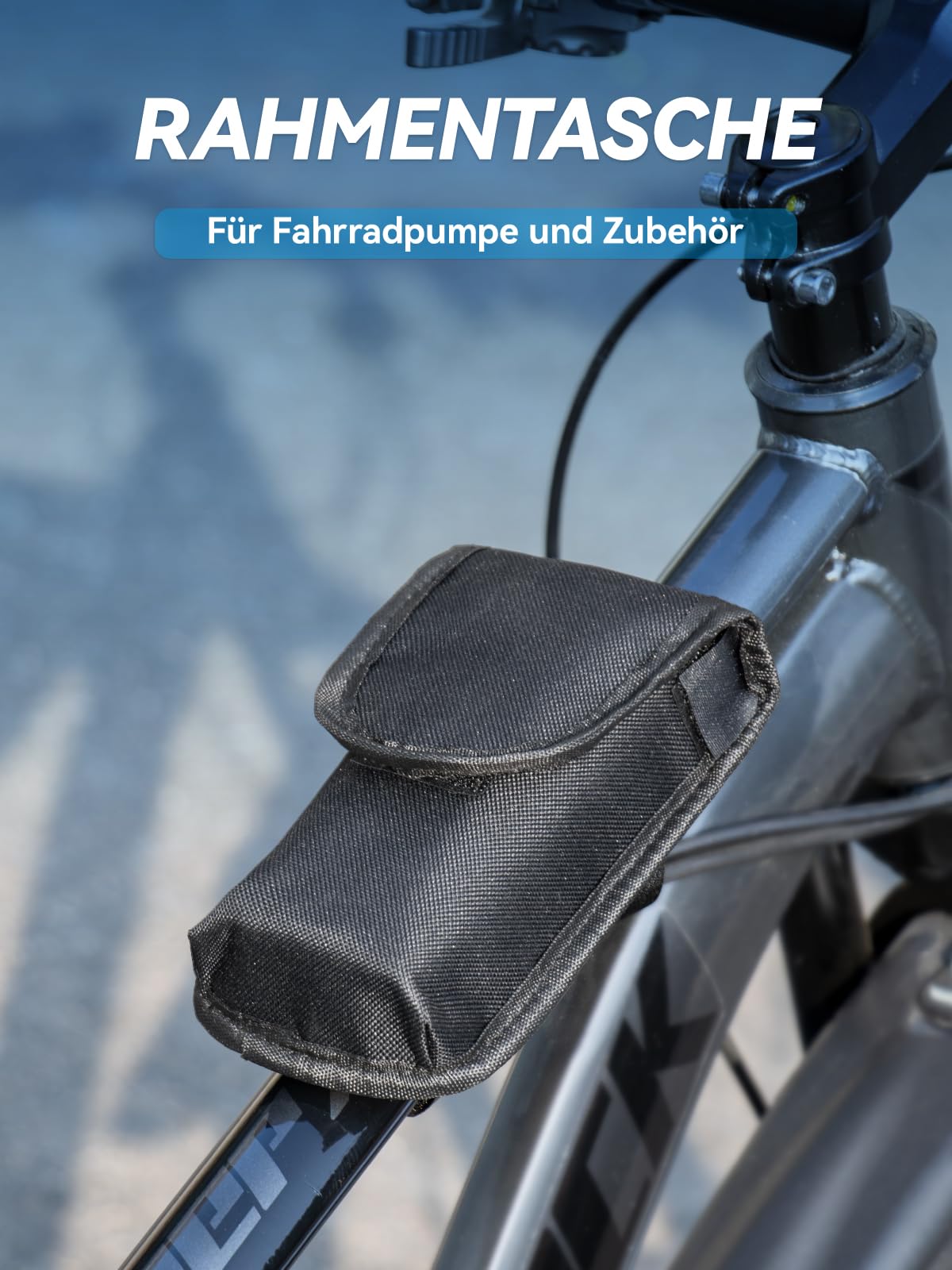 GPUTEK HT10 Elektrische Fahrradpumpe, 150PSI Akku Mini Luftpumpe Fahrrad mit Digitales Druckmessgerät, Fahrrad Pumpe mit Presta- und Schrader-Ventil, für Rennrad, Mountainbike, E-Bike, Stadtrad