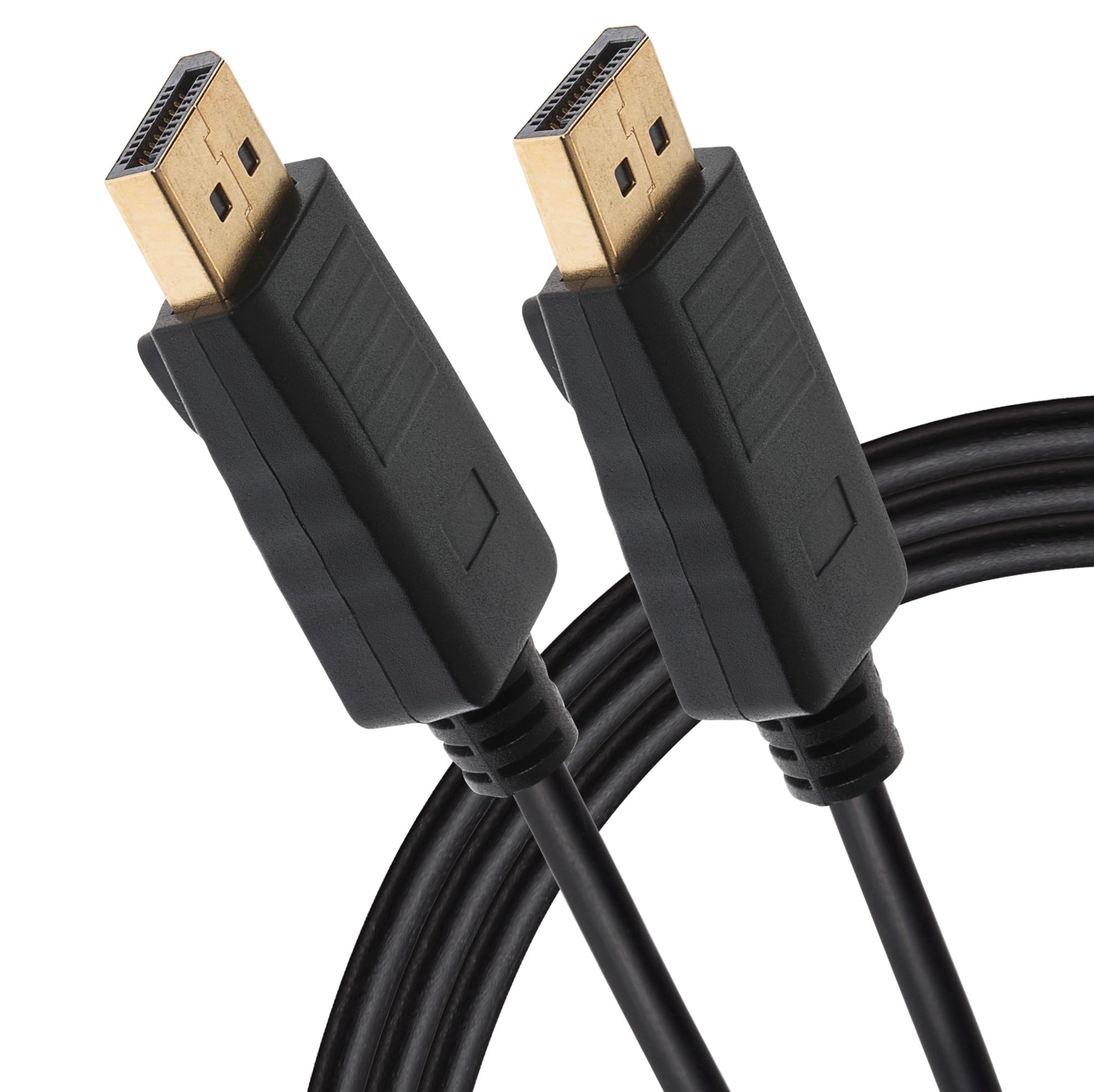 Maplin Black Lockable 4K Ultra Hd Displayport Cable - 1M