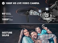 AVIALOGIC HD 720P Drón Gyerekeknek - WiFi FPV Kamerás Quadcopter, Fejnélküli Mód, 3D Flip, Magasságtartás, Útvonalkövetés, Kezdőknek, 2 Akku 2