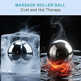 iECO Cryosphere Cold Massage Roller Ball - Ice Cold and Hot for Deep Tissue and Sore Muscle Relief of Stiffness and Stress, Body, Neck, Back, Foot, Plantar Fasciitis, Gifts for Him