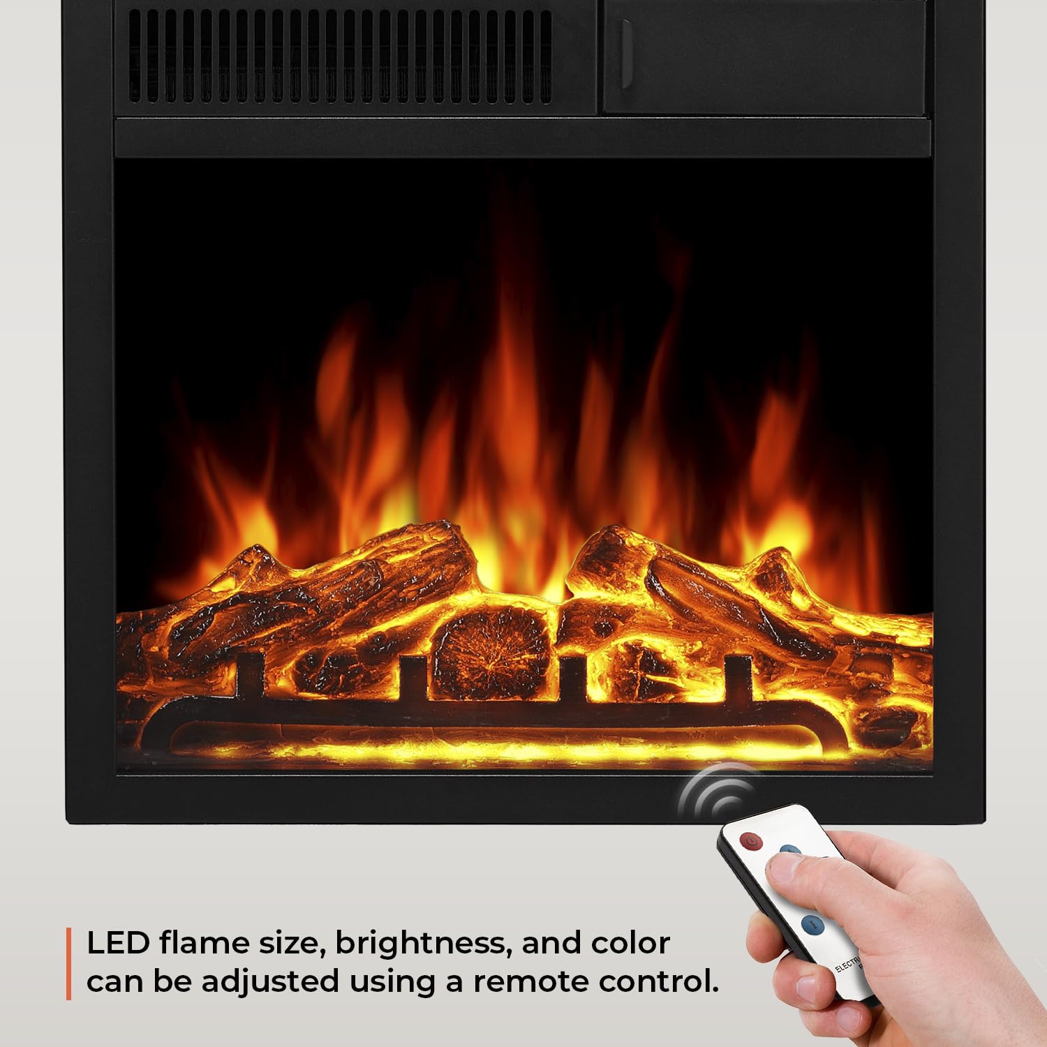 36” Electric Fireplace Mantel Freestanding Electric Fireplace, Remote Control, Adjustable Led Flame, 750W/1500w PEARLWHITE