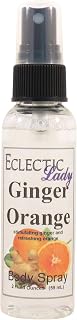 Eclectic Lady Ginger Orange Body Spray, 2 ounces, Body Mist for Women with Clean, Light & Gentle Fragrance, Cologne with Soft, Subtle Aroma For Daily Use