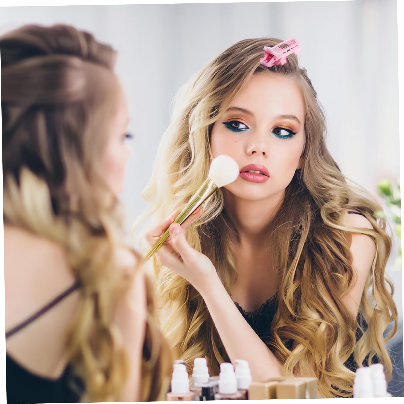 WOFASHPURET 10pcs Bangs Hair Roller Clips Lightweight Curling Tools for Fluffy Styles Easy to Use Hair Curler Grips for Home and Travel for Women