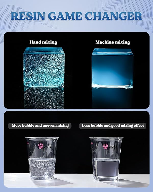 LET'S RESIN Upgraded Auto Resin Mixer, Hands-Free Easy Clean Epoxy Mixer with Silicone Mixing Cup, Rechargeable Electric Epoxy Resin Mixer for 24Fl.oz (Patented) by LET'S RESIN - Image 3