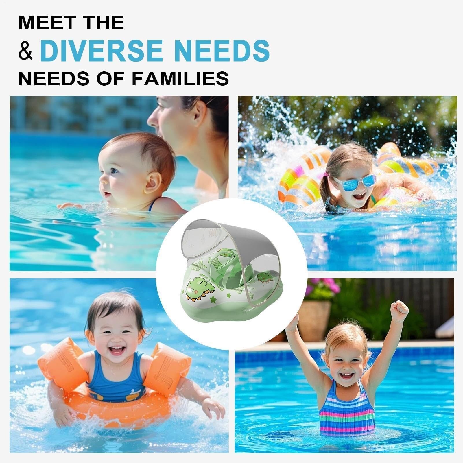 Flotador Piscina Infantil Hinchable con Asiento
