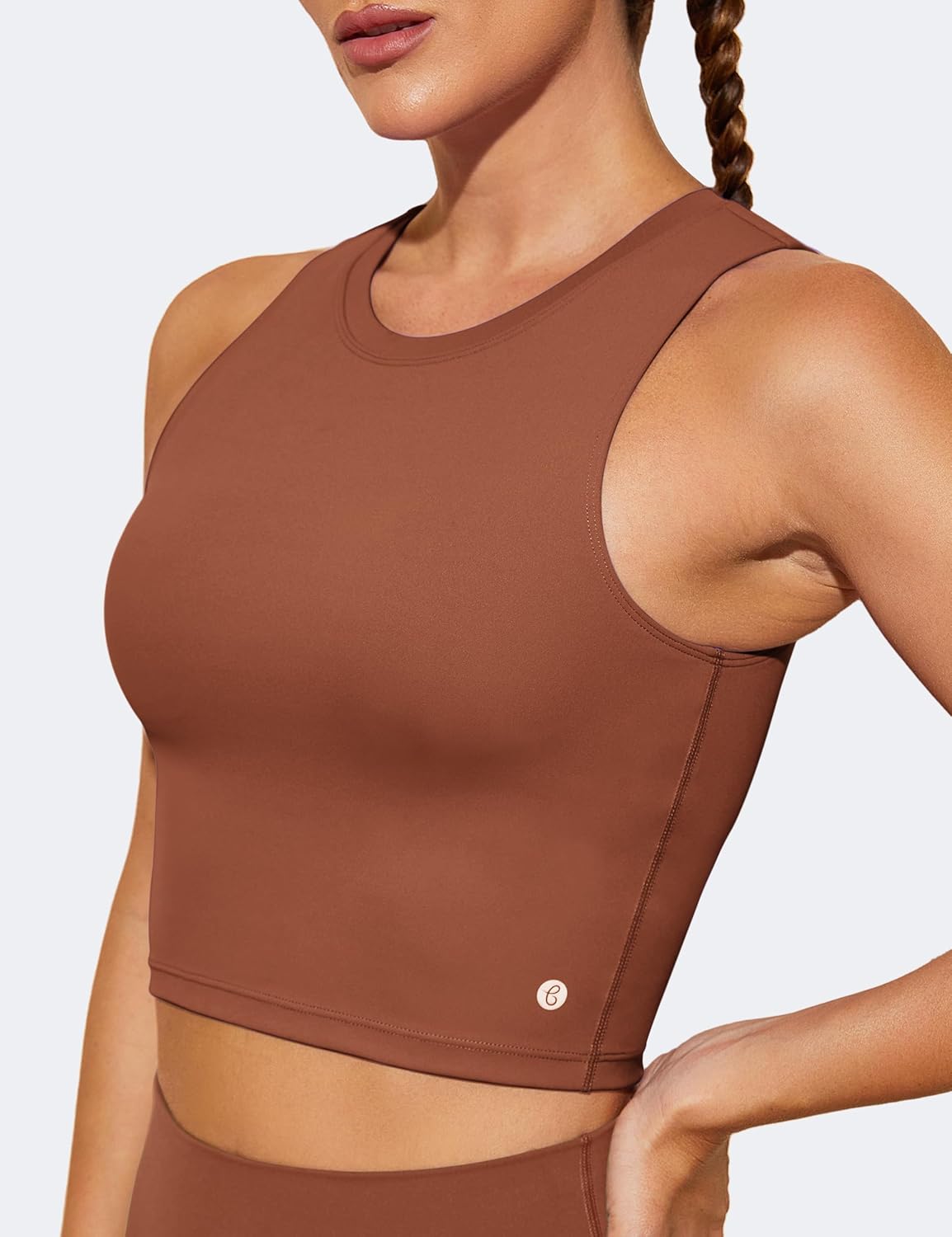 Natural Feelings Nudi Sports Bras for Women Removable Padded Yoga Tank Tops Sleeveless Fitness Workout Crop Tops - Image 2