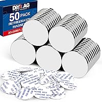 Vista 14 de DIYMAG Paquete de 12 imanes fuertes con adhesivo de doble cara, 1.26 x 0.12 pulgadas, redondo, permanente, potente, disco de neodimio, imán