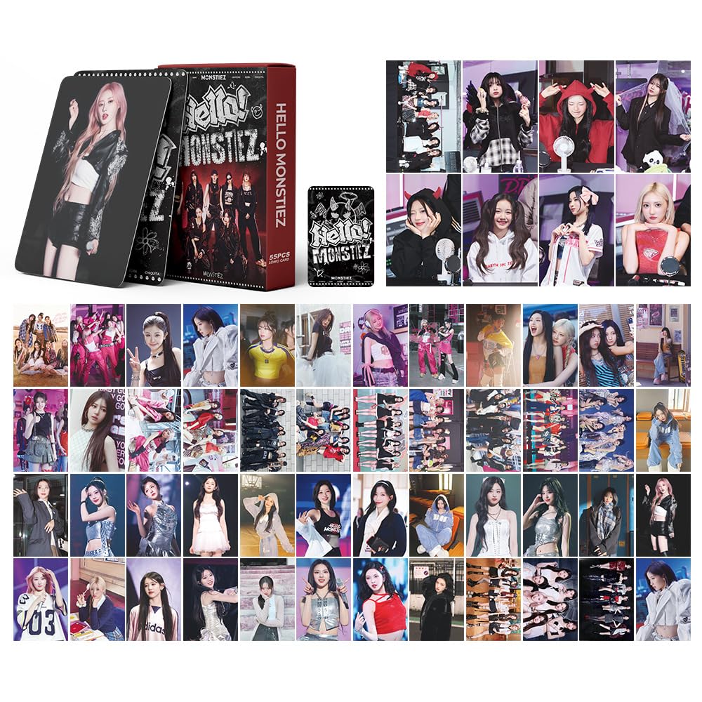 Baby-M Photocards 2025 New Album Lomo Cards,55PCS Baby-M Cards for Fans Collection (Red)