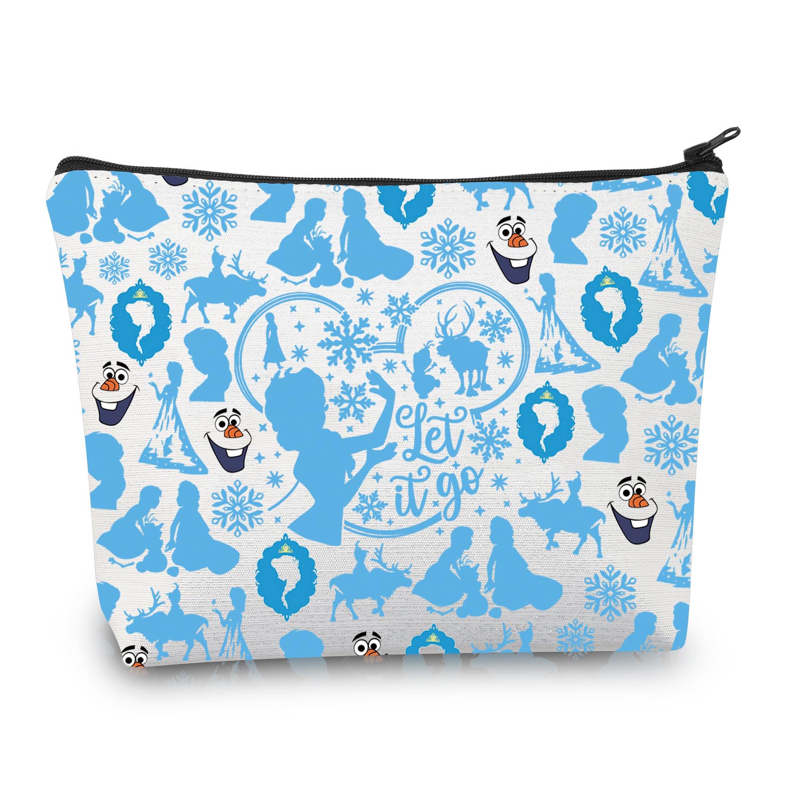 BDPWSS Princess Elsa Makeup Bag Princess Elsa Lover Gift Elsa & Anna Fan Gift Let It Go Toiletry Bag Snowman Lover Gift (Let It Go)