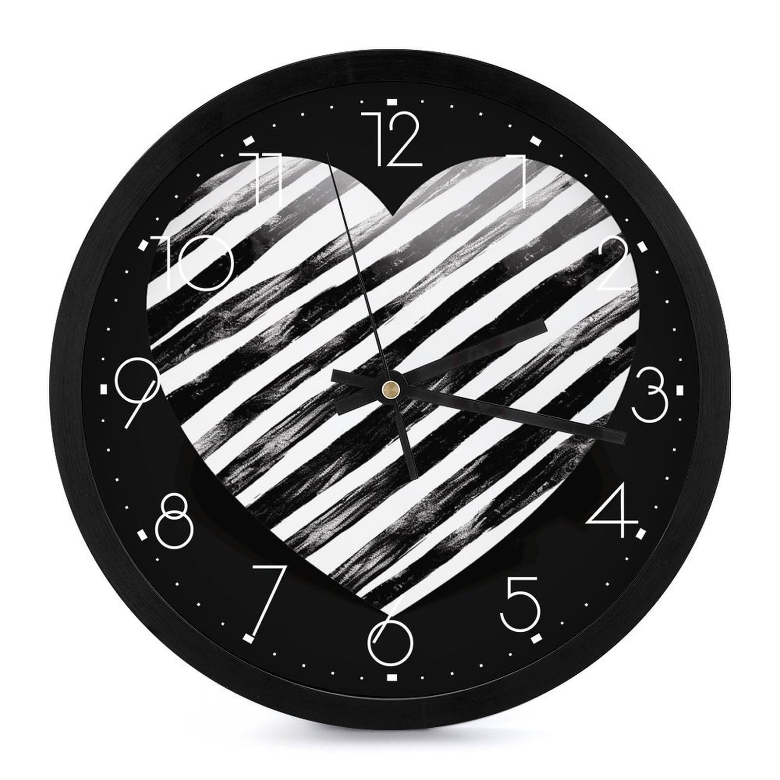 Horloge murale silencieuse sans tic-tac de 25,4 cm pour salon et bureau