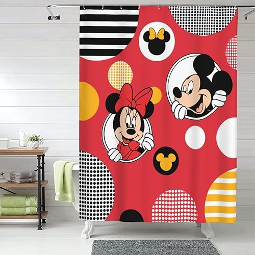 Miniatura 4 de Cortina de ducha de dibujos animados, bonita cortina de ducha de animales, decoración del hogar, tela de poliéster impermeable con 12 ganchos