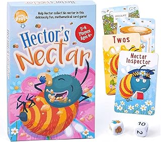 Little Profs Hectors Nectar Fun Educational Family Card Board Game with Dice. Children’s/Kids Educational Games for Learning Maths, counting, addition, KS1 4, 5, 6 & 7 Year Olds