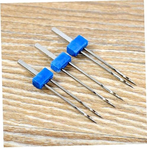 Miniatura 3 de 3 unids/set de agujas de doble puntada de diferentes tamaños, agujas de bolígrafo elásticas para máquina de coser doméstica