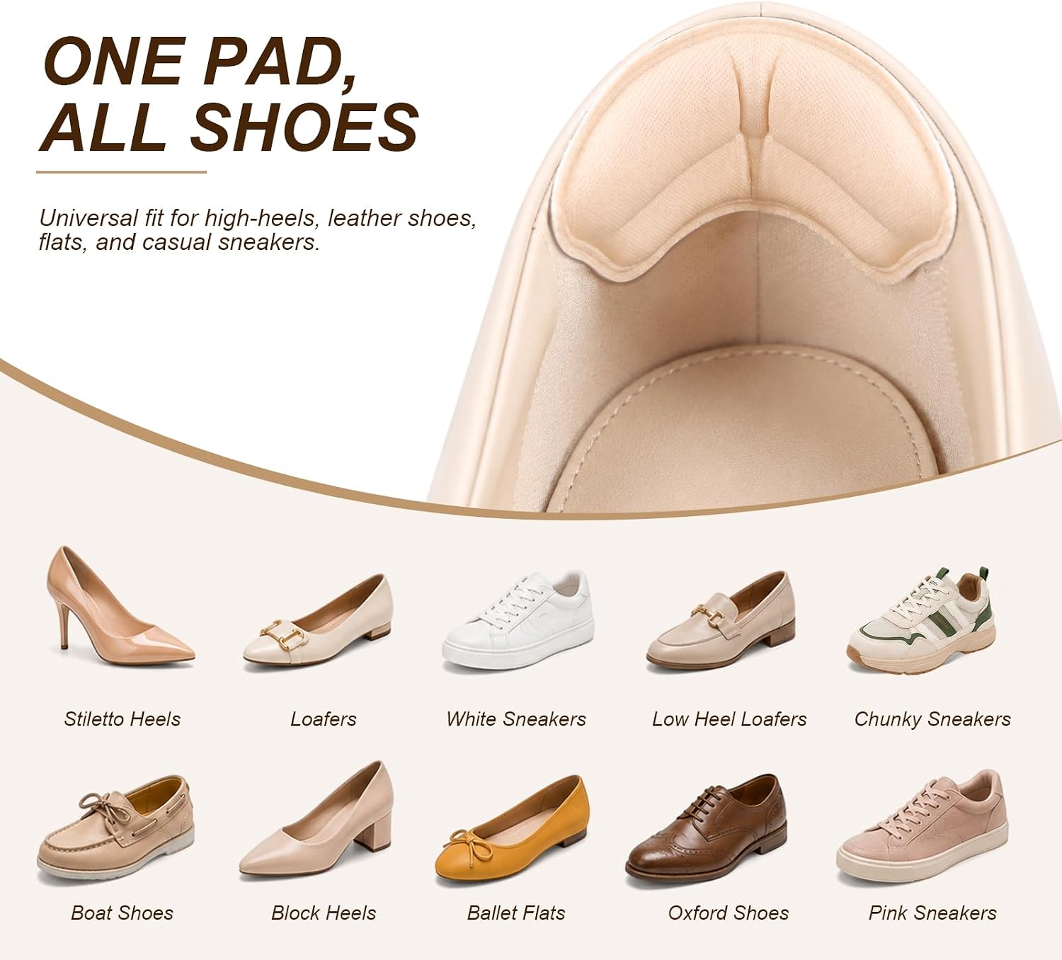 12 Pcs Heel Grips, Shoe Inserts and Heel Pads for Shoes Too Big | soft foam cushions, anti slip, back of shoe, prevent blisters, pain relief, for loose shoes, women and men