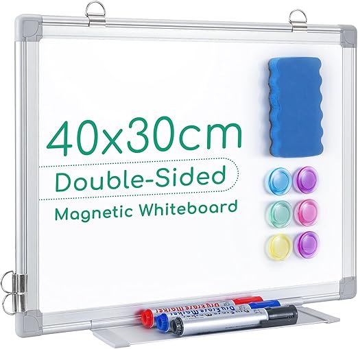 Small Whiteboard Double Sided A3 White Board Kit 40x30CM