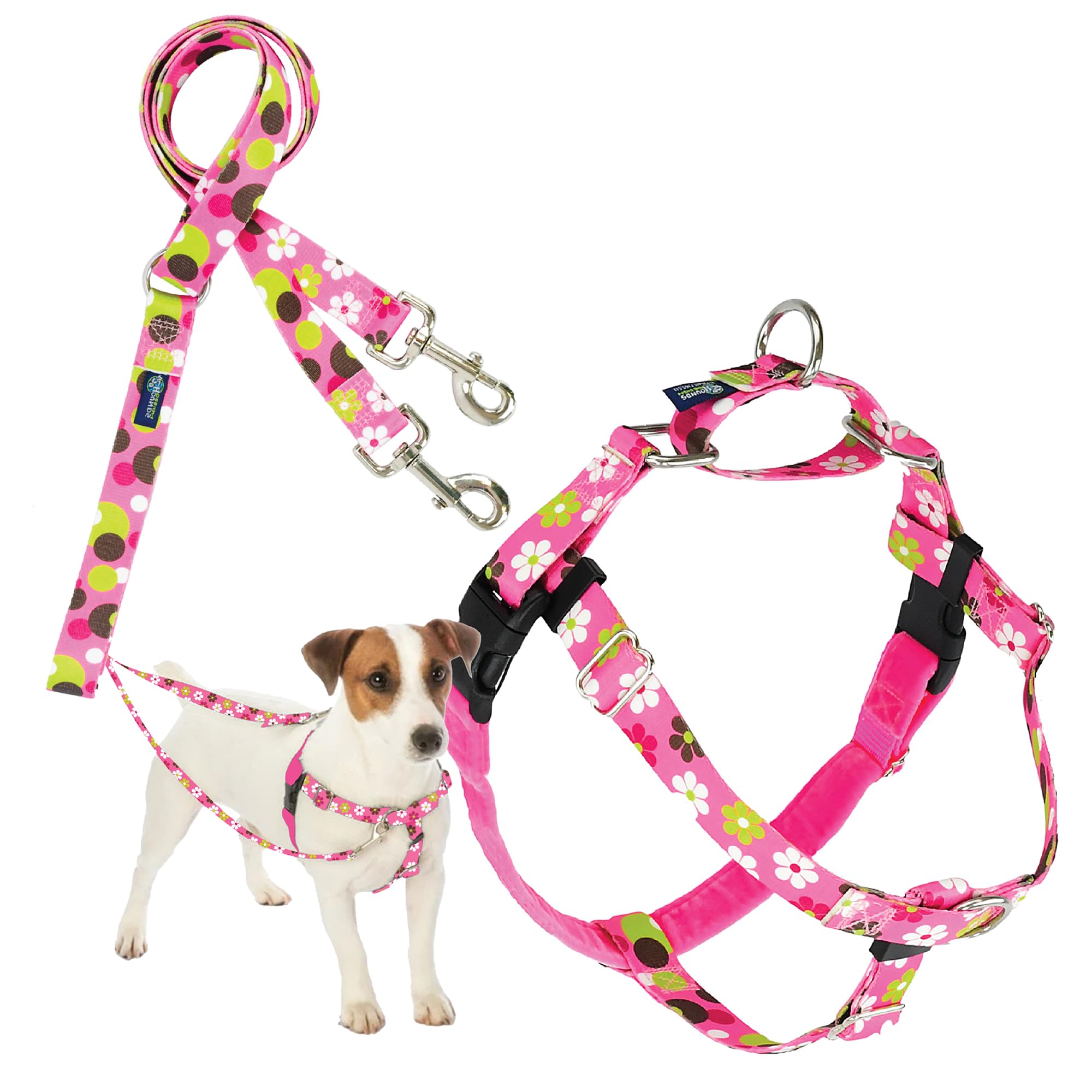2 Hounds Design Freedom No Pull Dog Harness and Leash | Adjustable Gentle Comfortable Control for Easy Dog Walking |for Small Medium and Large Dogs | EarthStyle Designs | Made in USA โ image 1