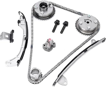 Timing Chain Kit with Guide Tensioner VVT Sprocket Compatible with Toyota Camry Highlander RAV4 Sienna Avalon Venza 2.5L 2.7L Replace# 13070-0V010 13050-0V010