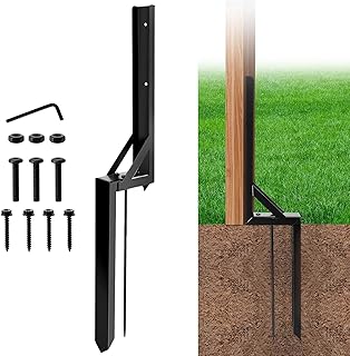 Fence Post Repair, Fence Post Support Stake, Fence post spikes, Heavy Duty Fixer Anchor Ground Spike for Reinforcement Repairing Garden Fence (1)