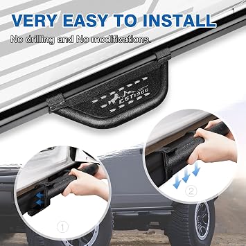 Sunsdrew 4PCS Bronco EZ-Steps,Bronco Running Boards Add-On OEM Rock Rail,Replace for 2021-2025 Ford Bronco Side Steps 4-Door Accessories(Not Fit Raptor or Sport)
