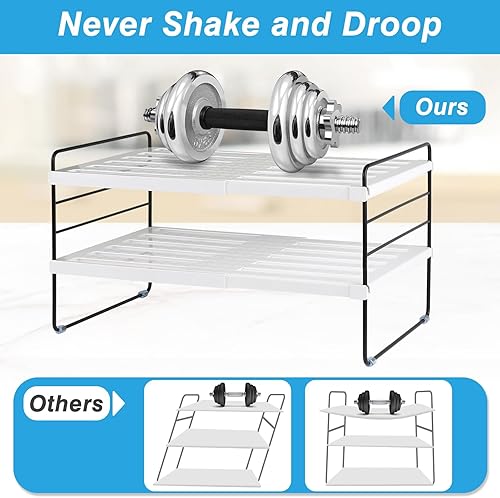 Miniatura 4 de Gapetabe Organizadores y almacenamiento de despensa, 3 niveles de papel de aluminio expandible y organizador de envoltura de plástico, organizador