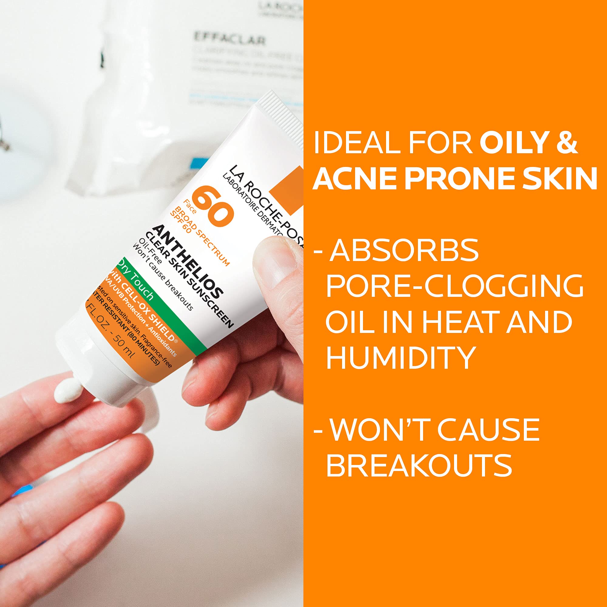 La RochePosay Anthelios Clear Skin Dry Touch Sunscreen Broad Spectrum