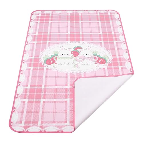 Landofgenie Waterproof Changing Mat 80 x 120 cm – Machine Washable, Reusable Extra Large Pad for Baby Adult & Incontinence - Bunny