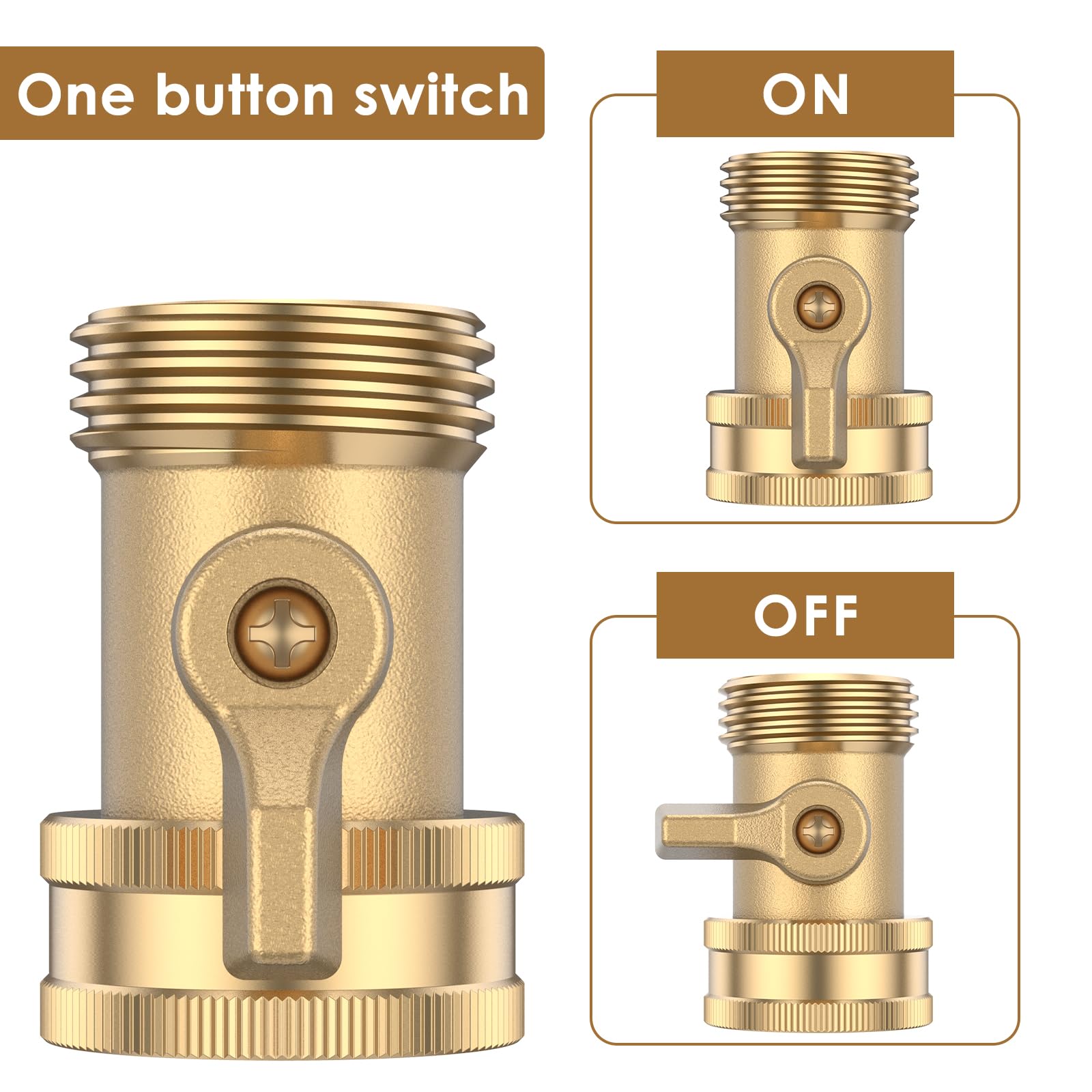 Giardino Tubo Spegnere Valvola Tubo Acqua Rubinetto Connettore Metallo - Foto 4
