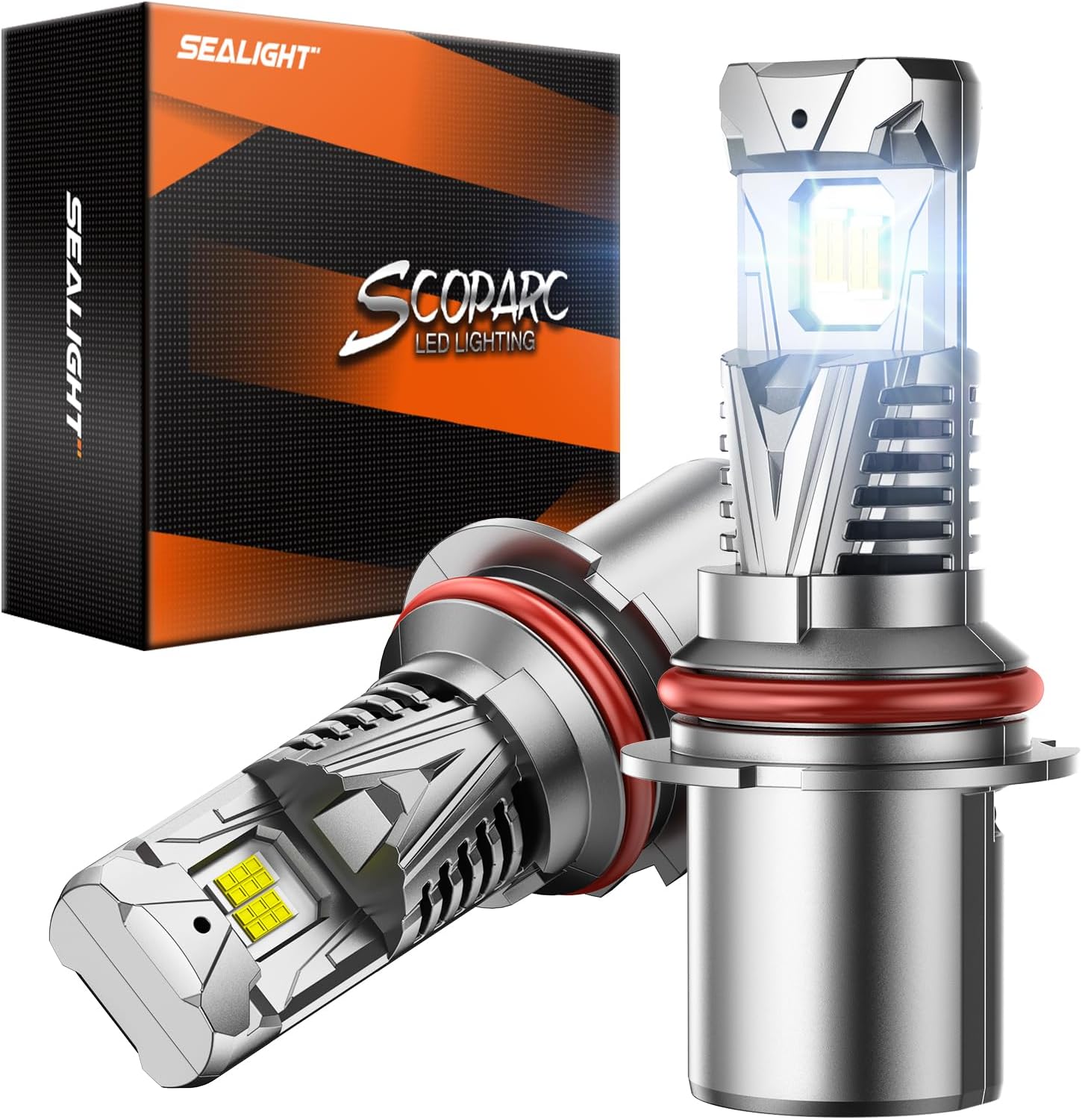 SEALIGHT 9004/HB1 LED Fog Lamps or DRL 60000LM 9×Brightness High Power for ATVs & Powersports, 2025 Version, S7S Series Wireless 9004 Fog Lights Water Proof 10 Years Lifespan- Pack of 2