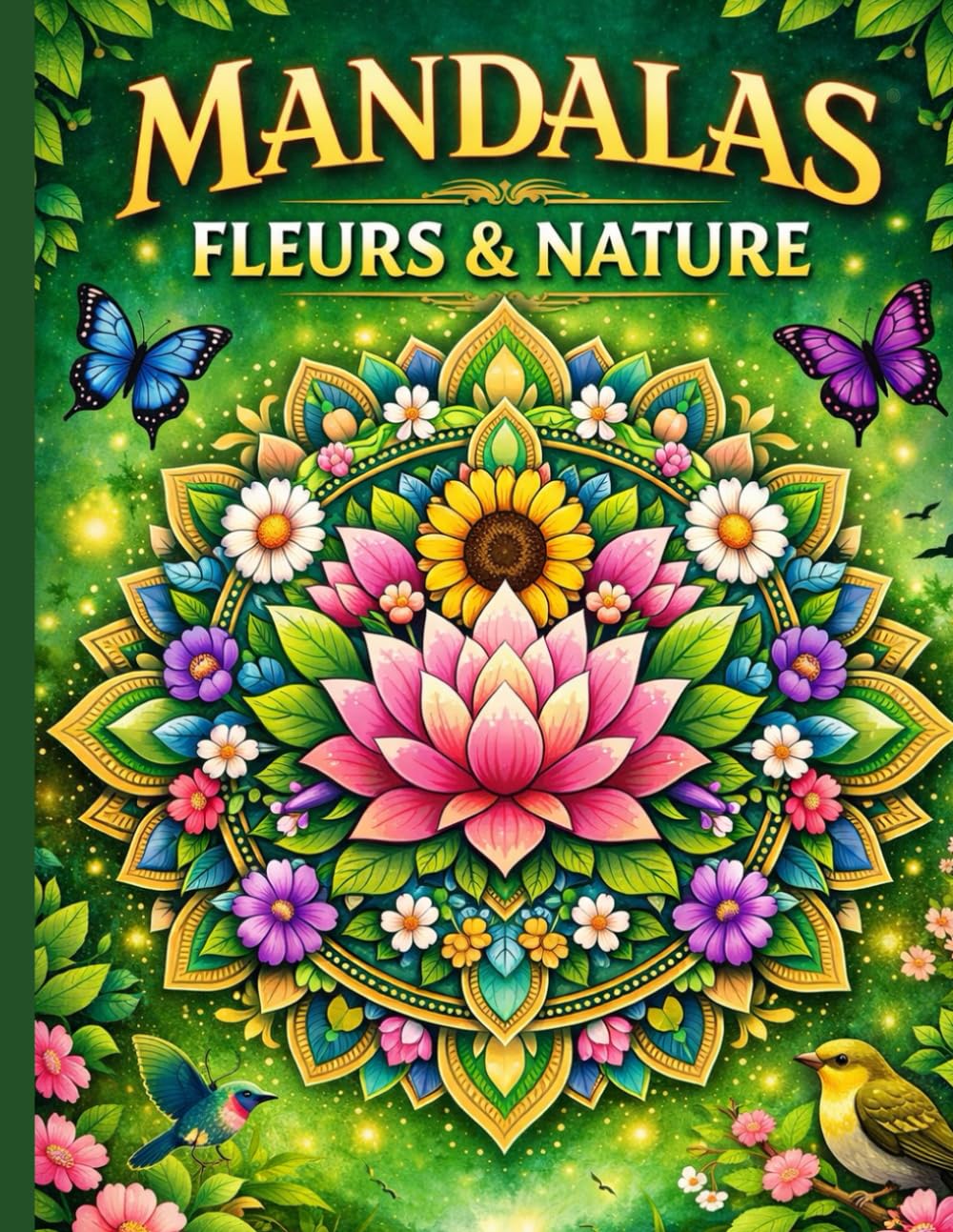 Mandalas fleurs et nature: Livre de coloriage anti-stress pour adultes