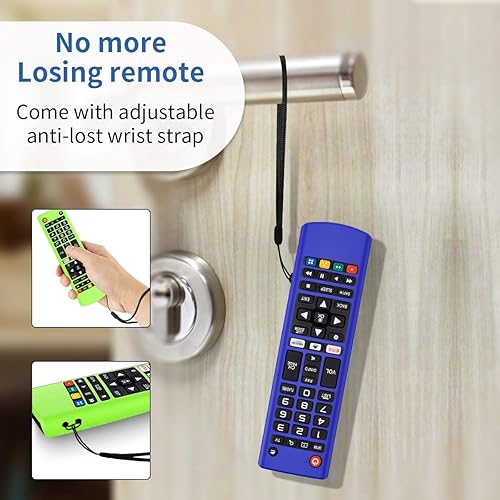 Miniatura 5 de Juego de 2 fundas de silicona para LG AKB75095307 AKB75375604 AKB74915305 Remote, a prueba de golpes, antipérdida, protector de piel para LG Smart