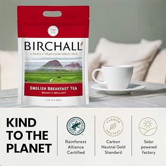 Birchall English Breakfast Black Tea Bags, 1 Bag x 1100 Plant-Based Teabags