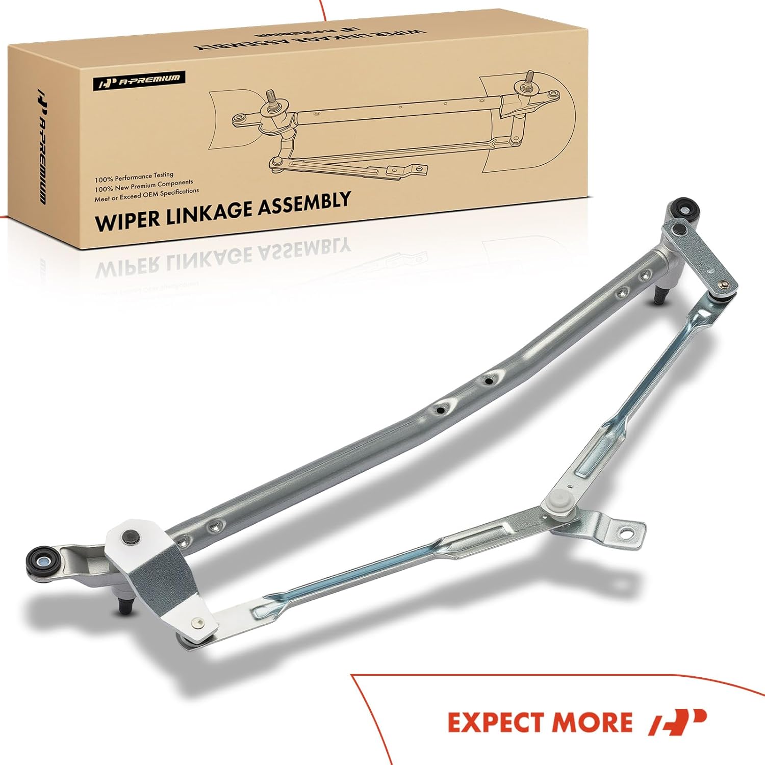 A-Premium Front Windshield Wiper Linkage Compatible with Nissan Titan 2004-2015, Armada 2005-2015 & Infiniti QX56 2004-2010