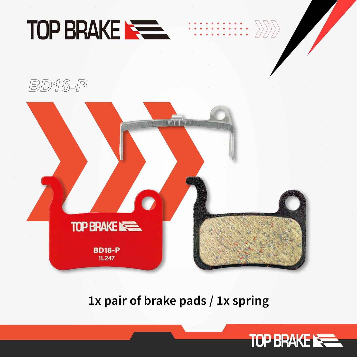 TOP BRAKE BD18 Disc Bike Brake Pads for Shimano alfine S500,S501,Deore M765, SLX M665,Saint M800,XTR M965 M975,M545 M505 M605;TRP Dash Carbon, Parabox 2011 Front