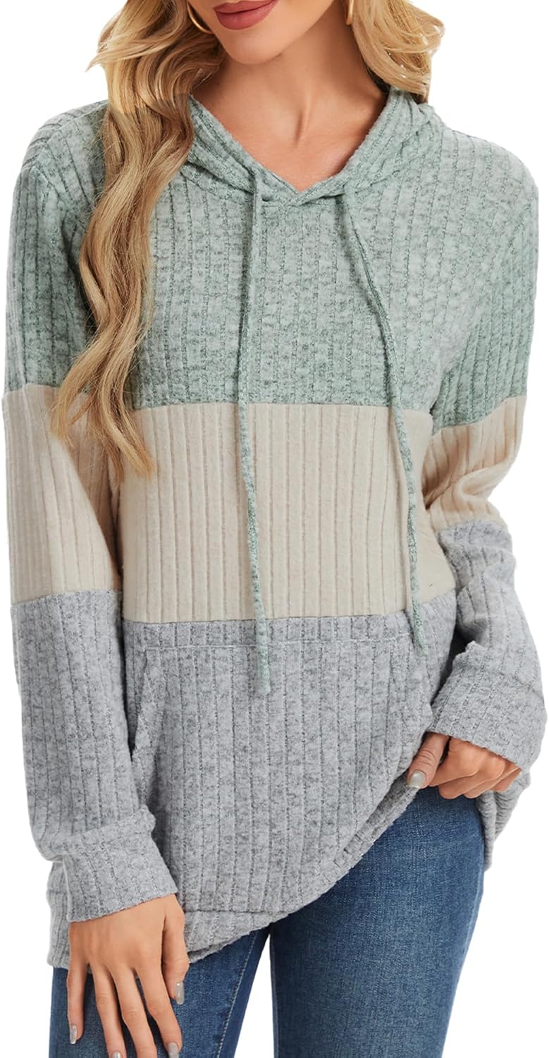 Hoodies for Women Casual Long Sleeve Drawstring Loose Fit Pullover Sweaters Tops for Women Trendy 2025 Fall Fashion - Image 2