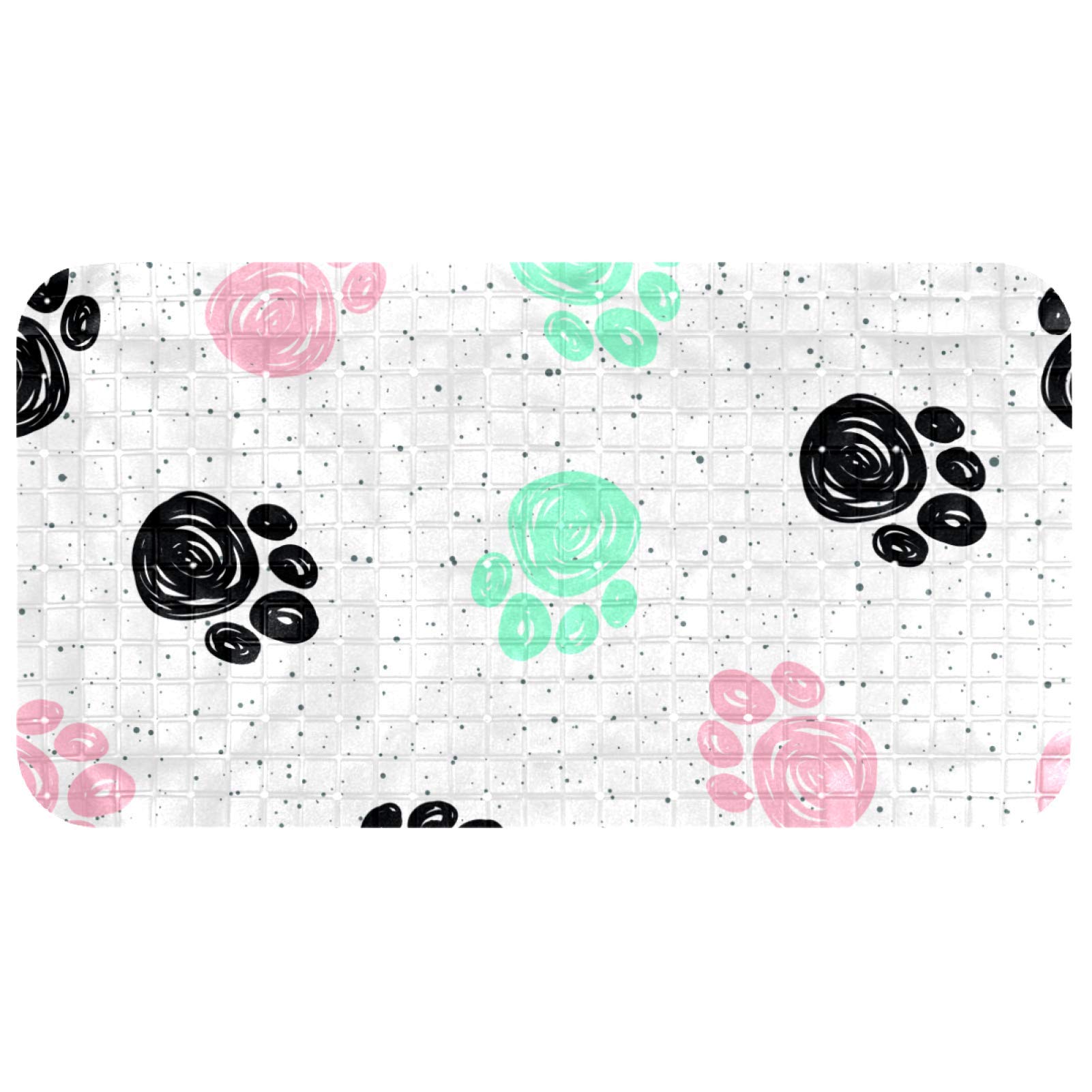 Tapis de bain avec trous de drainage et ventouses antidérapantes pour sol marbre