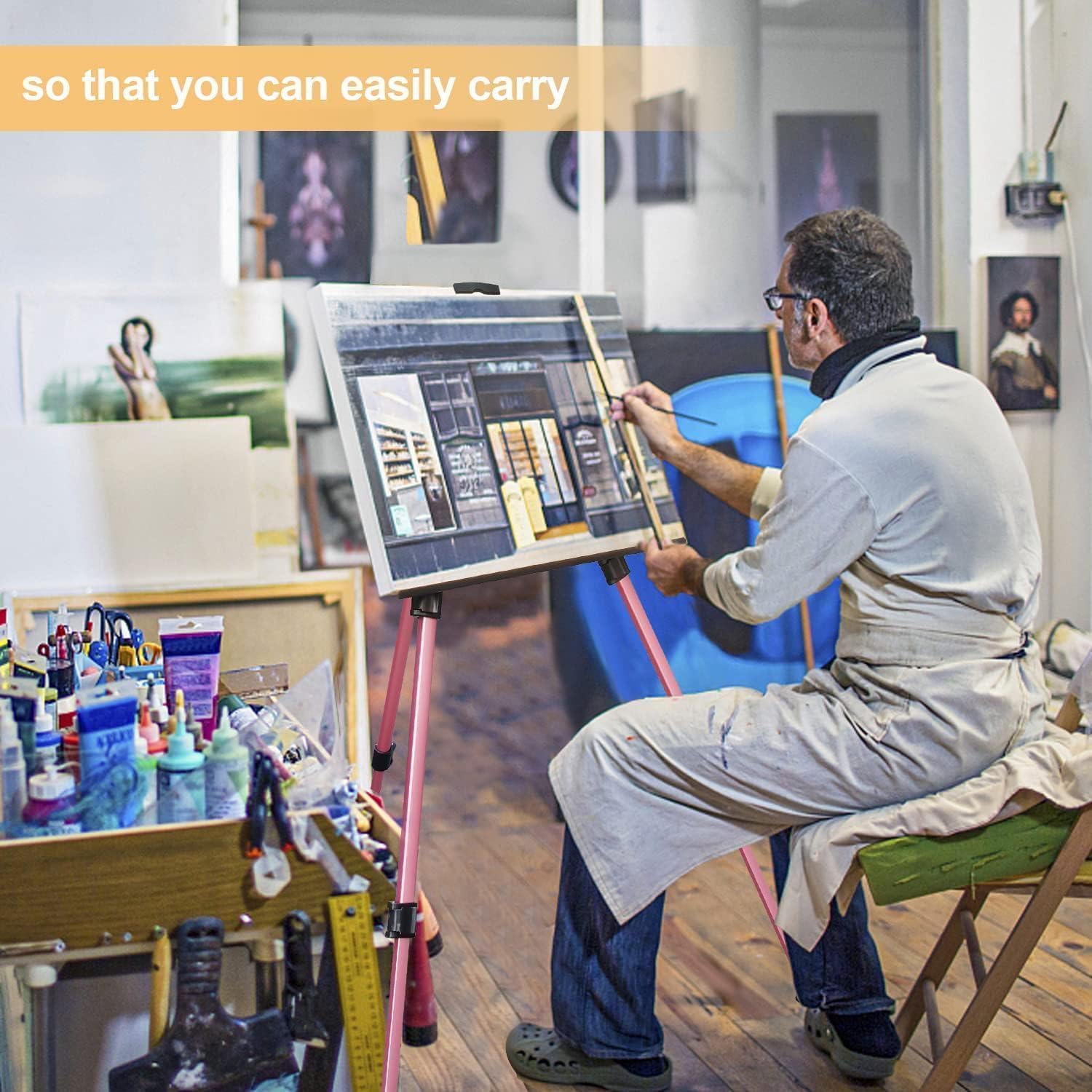 Snapklik.com : RRFTOK Art Easel Stand For Painting And Sign - Aluminum ...