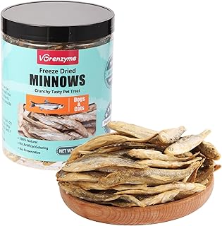 Minnows - Freeze Dried Minnows Dogs & Cats,100% Natural Single Ingredient Training Treats, Premium High Protein Snacks, Grain Free, 4 oz